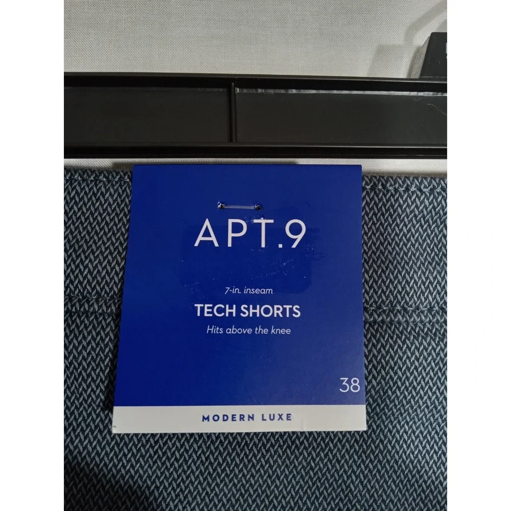 Apt.9 Performance Tech Shorts Men's‎ 38 Blue Slim Fit 7